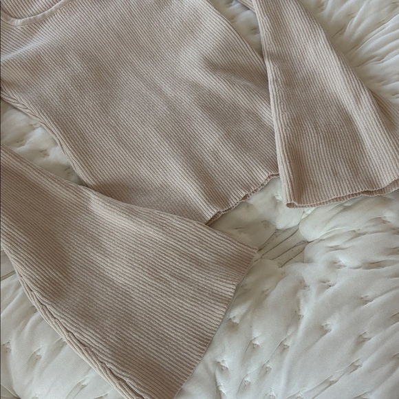 SHEIN Cream Ribbed Sweater - Picture 2 of 3